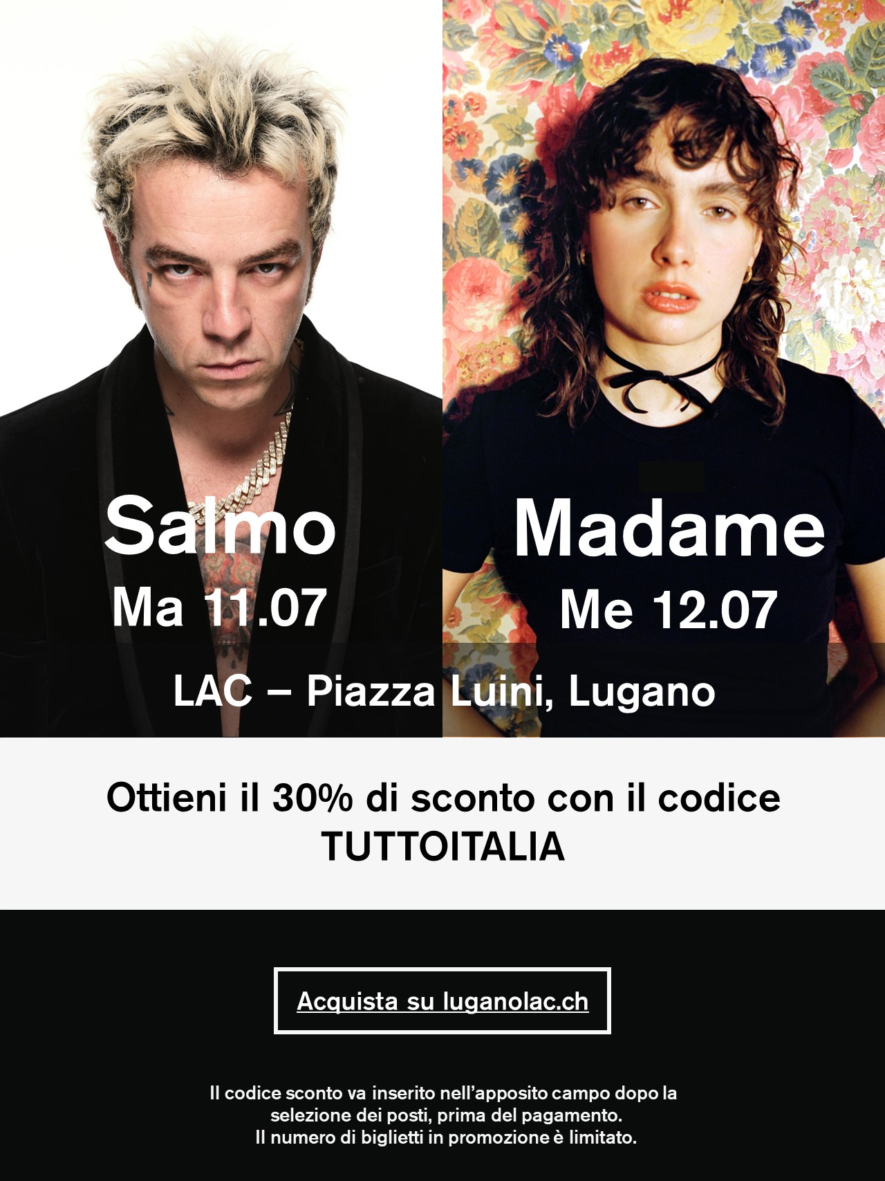 Salmo e Madame live in concerto al LAC di Lugano