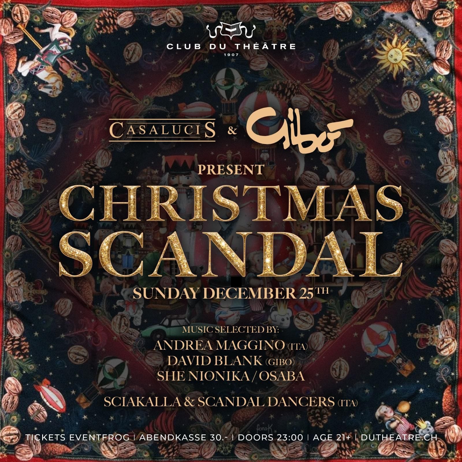 CHRISTMAS SCANDAL PARTY presented by Casaluci's Fashion Store & Gibò
