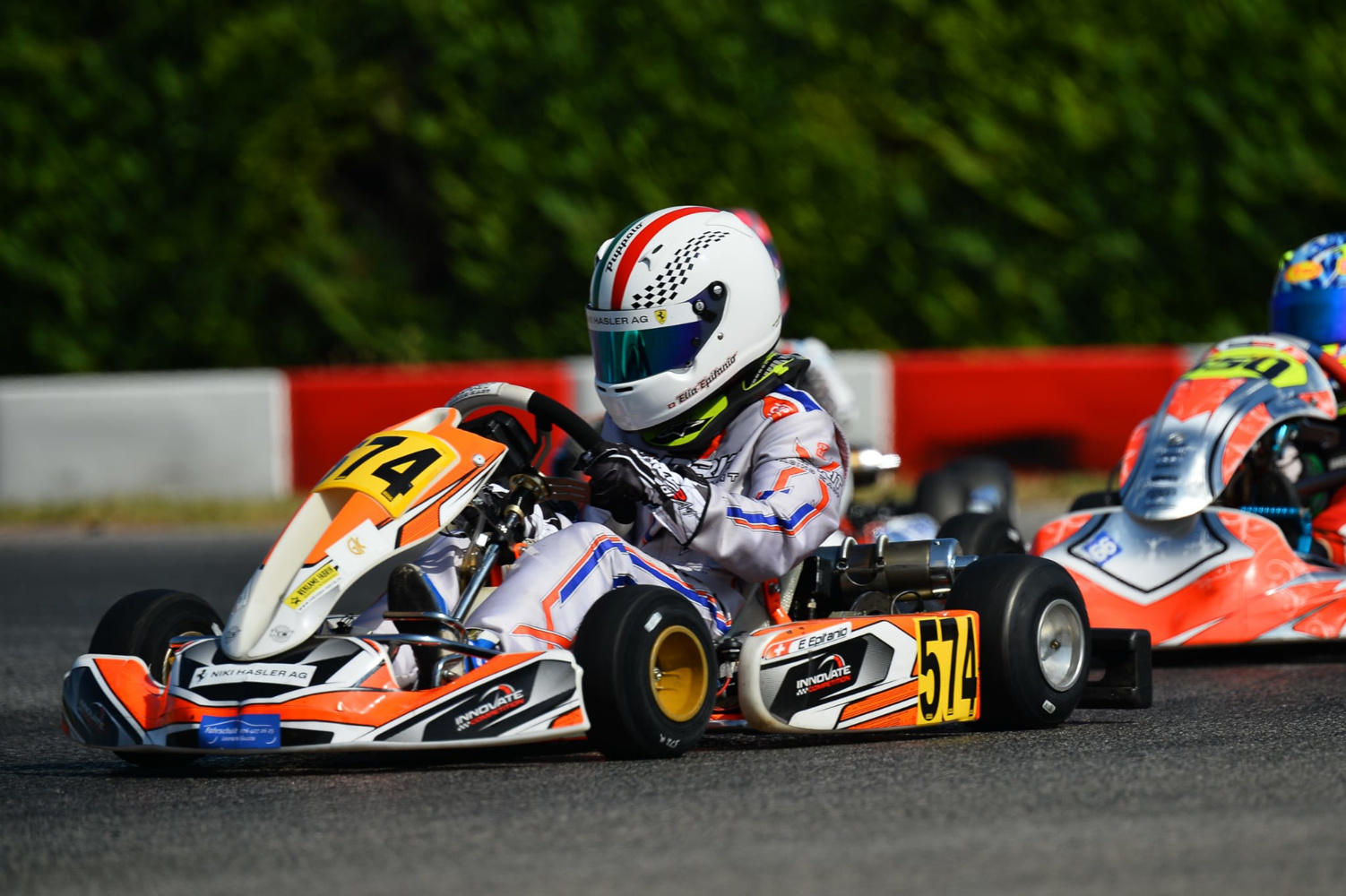 Elia Epifanio, 12 anni, vicecampione svizzero di Kart
