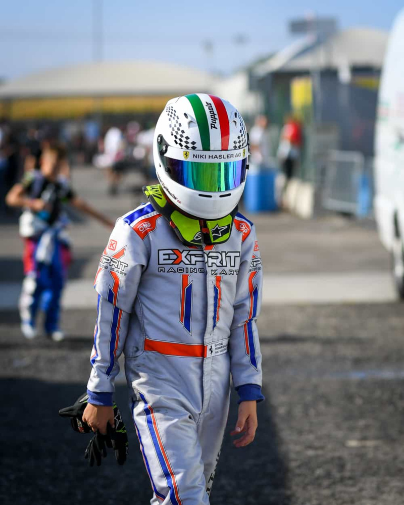 Elia Epifanio, 12 anni, vicecampione svizzero di Kart