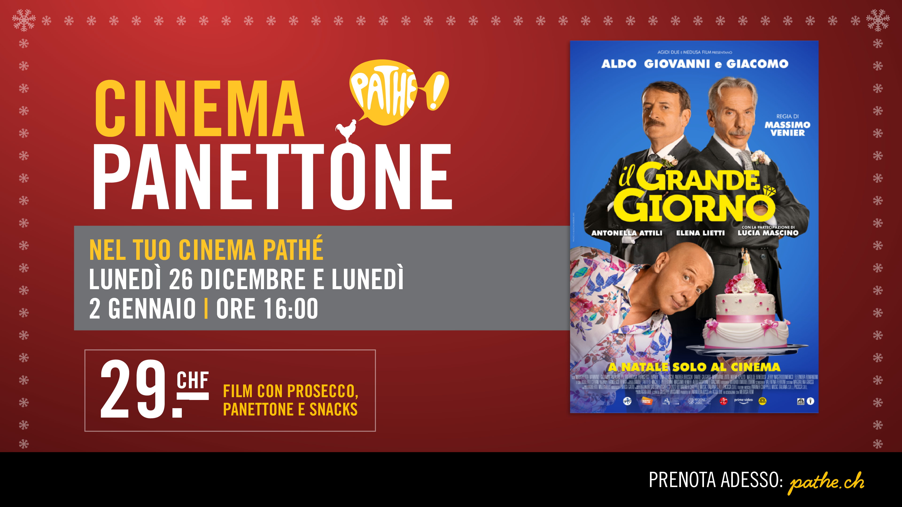 Der Cinepanettone kommt ins Pathé Kino, präsentiert von Aldo, Giovanni und Giacomo