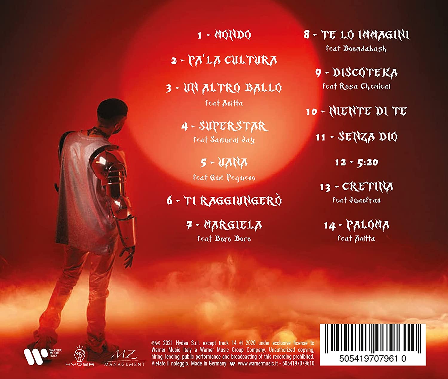 Cover "Unico" il nuovo album di Fred De Palma