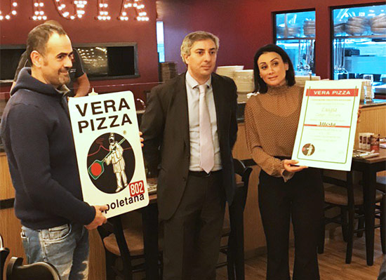 Luigia restaurant receives the plaque for the true pizza napoletana