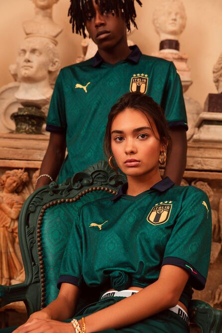 Puma maglia calcio italia 3 replica verde campagna rinascimento Tuttoitalia
