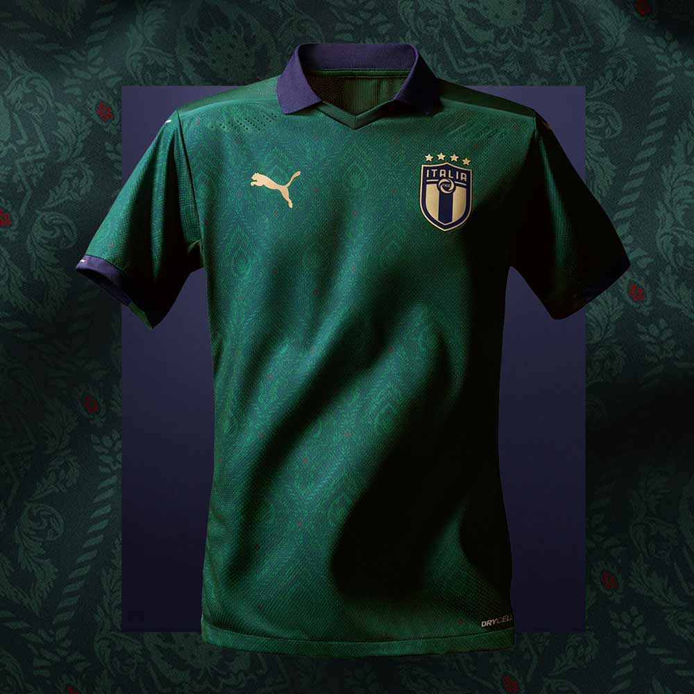 Puma maglia calcio italia 3 replica verde campagna rinascimento Tuttoitalia