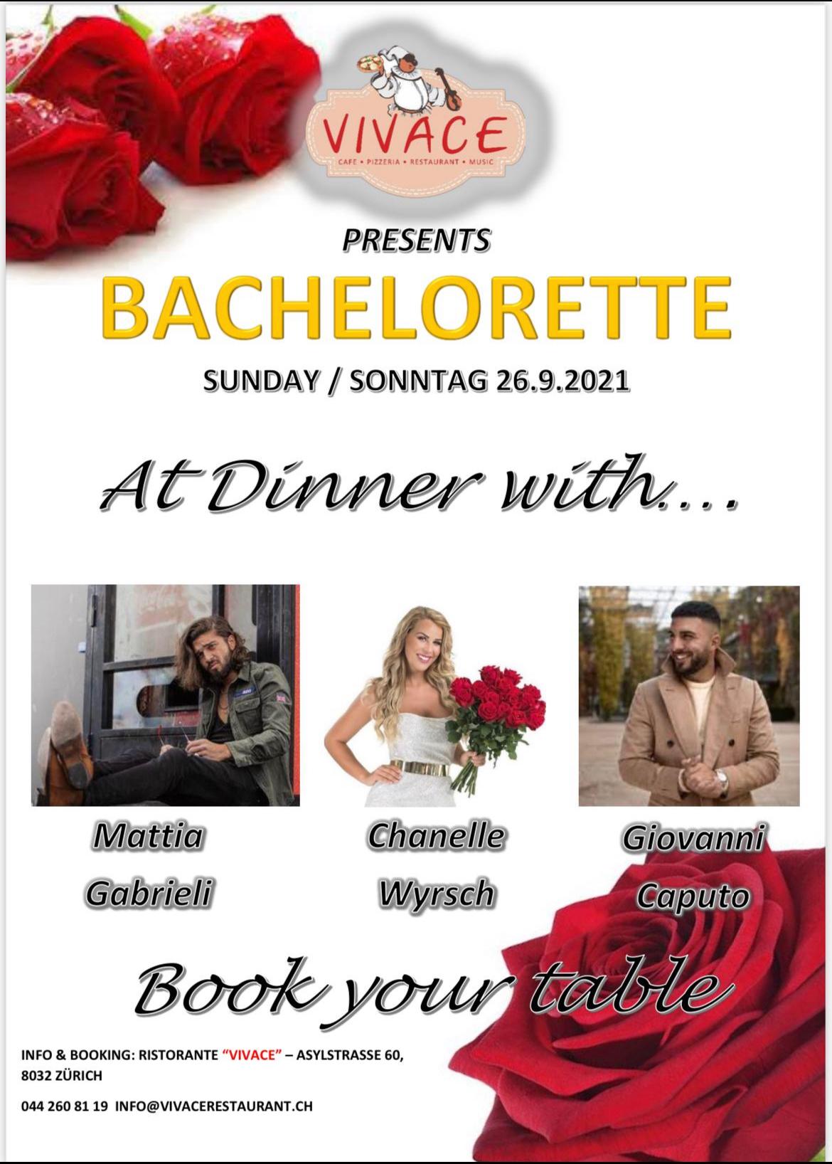Flyer Vivace Ristorante Zurigo Bachelorette Tuttoitalia