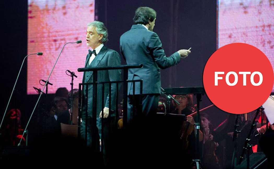 Andrea Bocelli, a world-famous tenor in Zurich on 15 January 2017