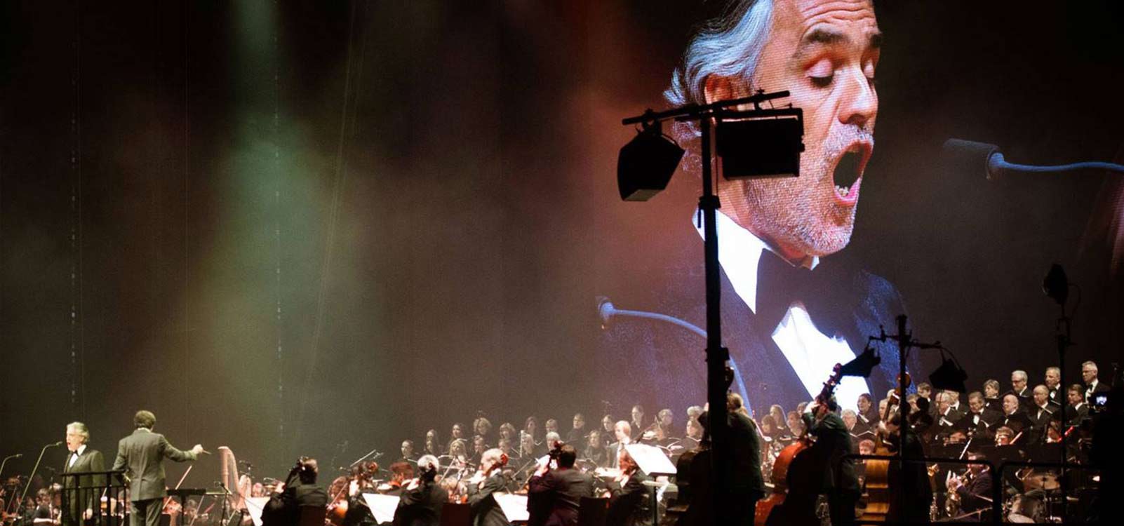 Andrea Bocelli, a world-famous tenor in Zurich on 15 January 2017