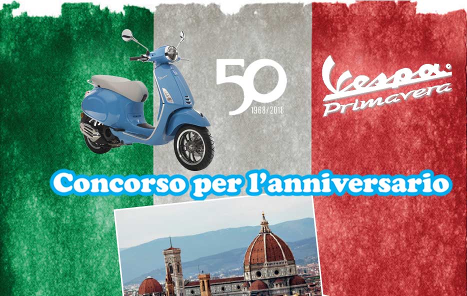 3 trips to Florence to be won, with a visit to the Vespa Museum