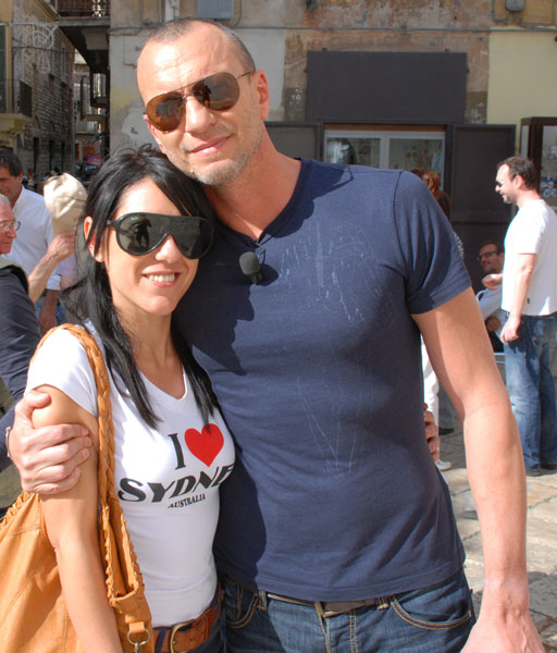 La giornalista di Tuttoitalia Federica Lupinu con Biagio Antonacci