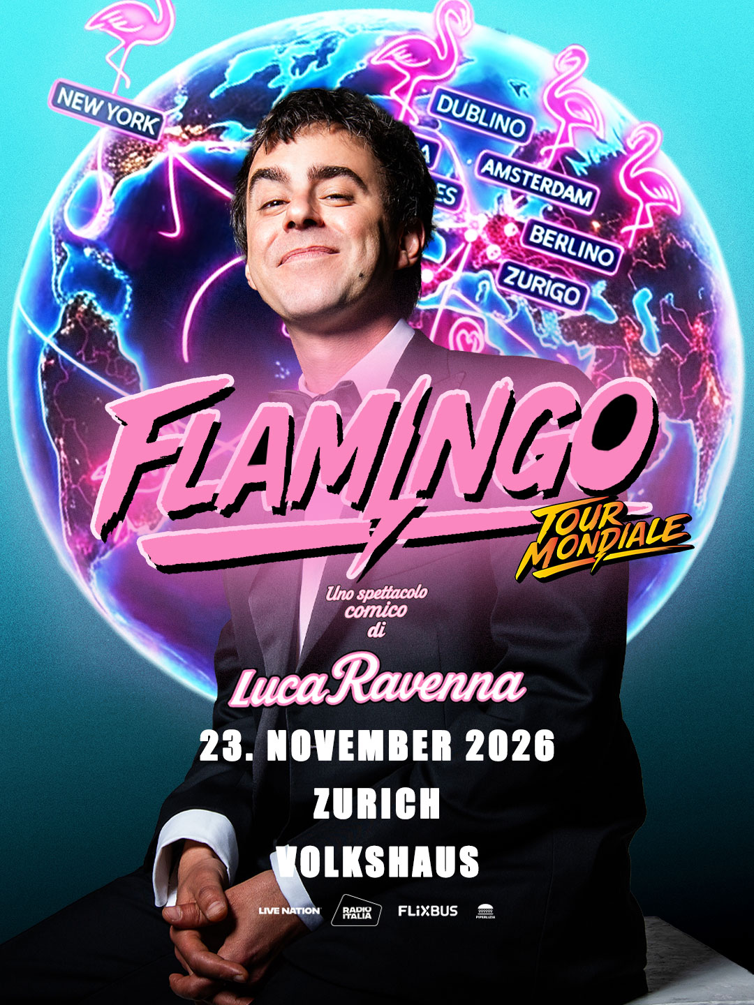 Luca Ravenna sul palco zurighese del Volkshaus in data 23 novembre 2026 - acquista biglietti