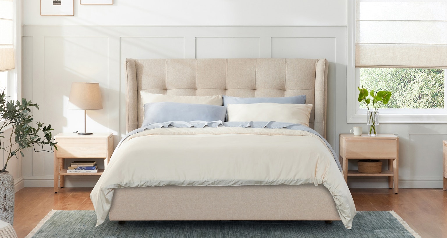 Ecosa Rega Upholstered Storage Bed Frame
