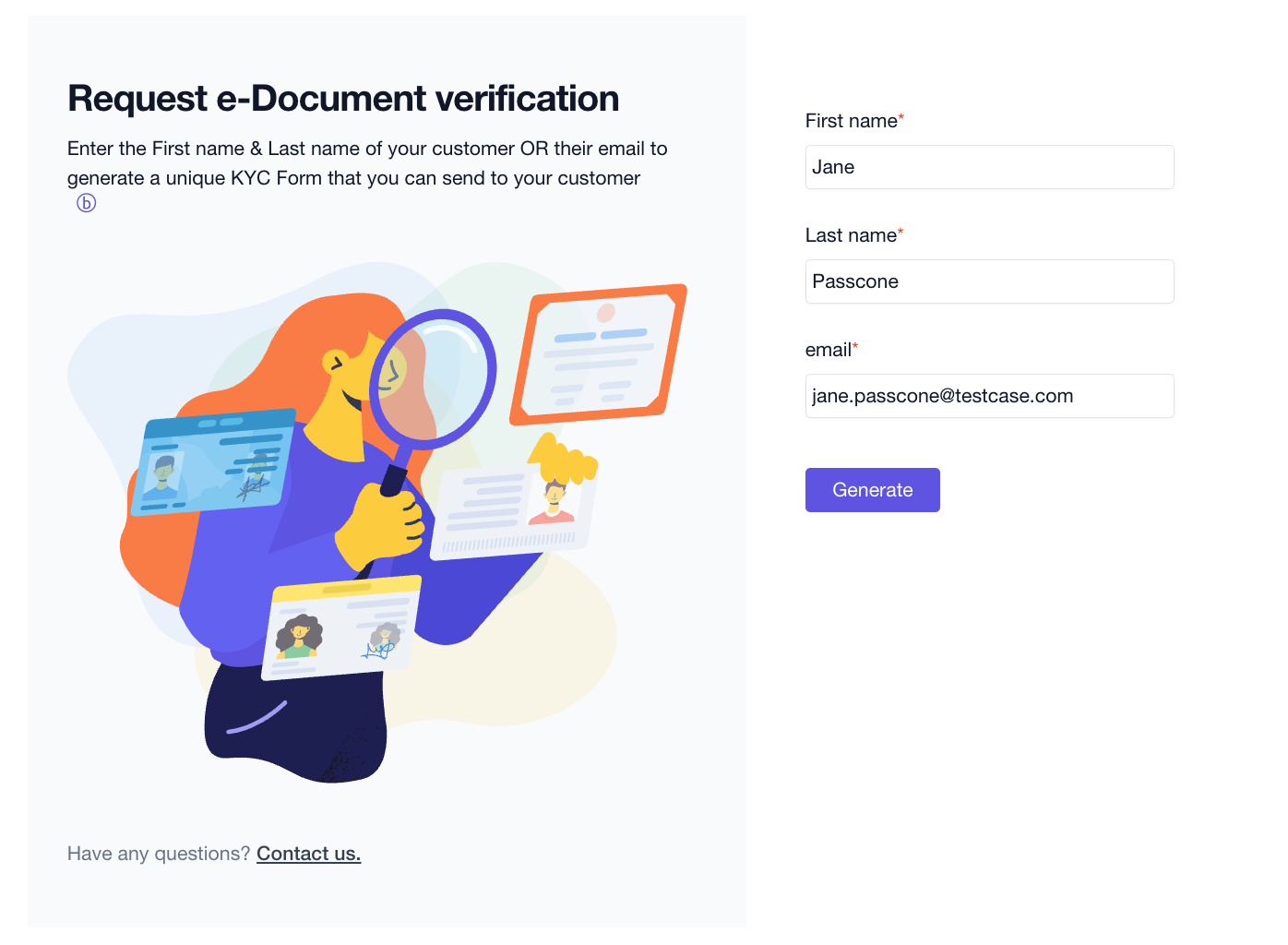 eDocument KYC Form