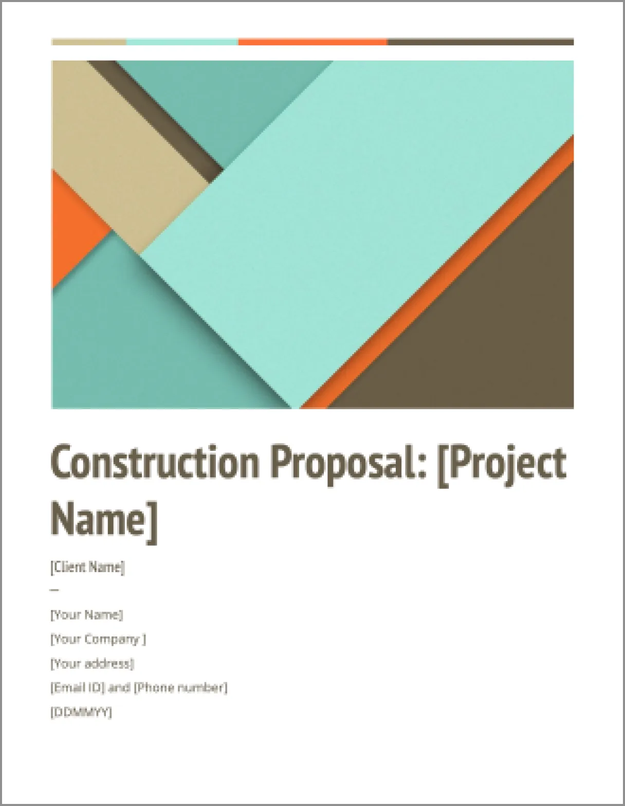 Construction Proposal Template