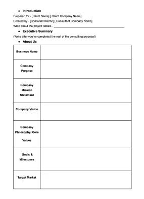 Consulting Proposal Template