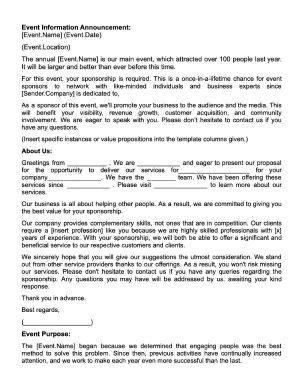 Sponsorship Proposal Template