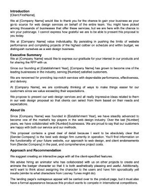 Web Design Proposal Template