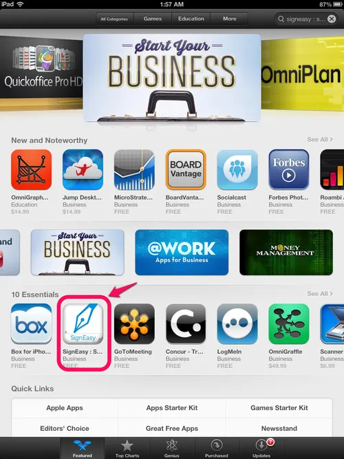 Signeasy Top 10 Business Essential Apps