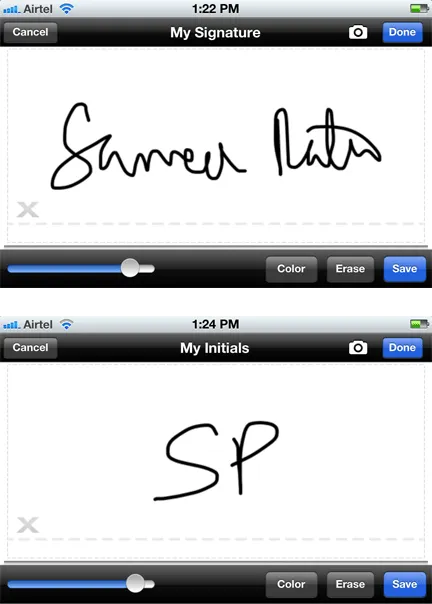 Signeasy - Hand your device to the other signing party