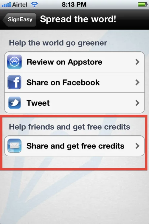 Signeasy - Help Friends and Get Free Credits