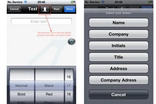 Access Your Information While Filling a Document