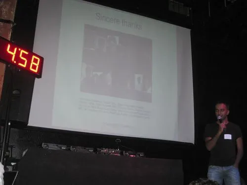 Sunil Patro speaking at SFNewTech StartUp Event on behalf of Signeasy