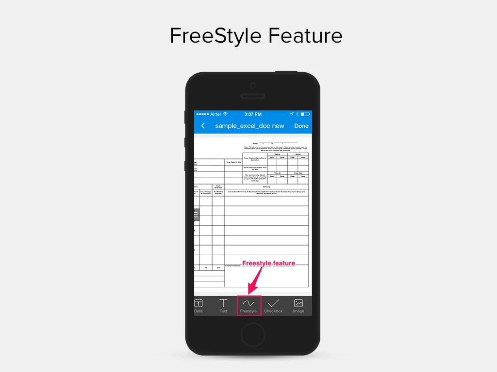 Signeasy App- Freestyle Feature iOS