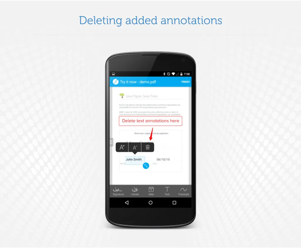 Deleting added annotations