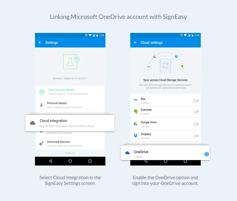 One Drive Integration