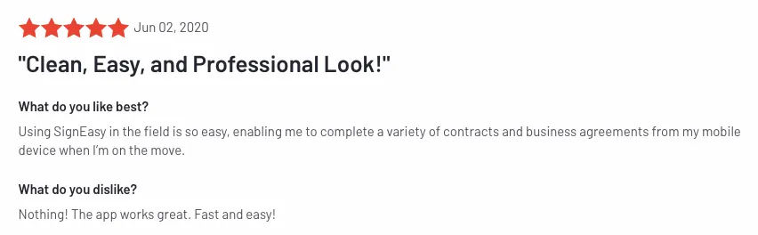 Signeasy - clean and professional