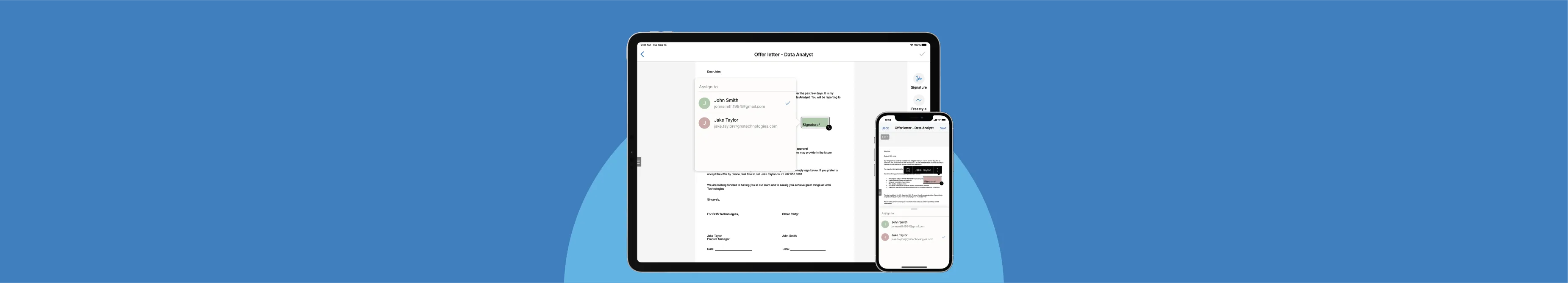 On your mark, get signed, done!