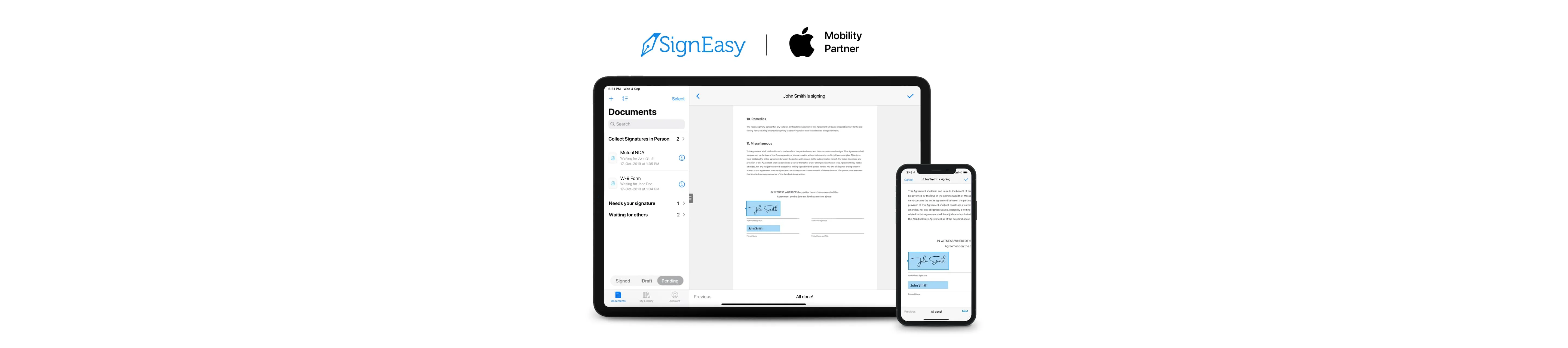 Signeasy is now an Apple Mobility Partner