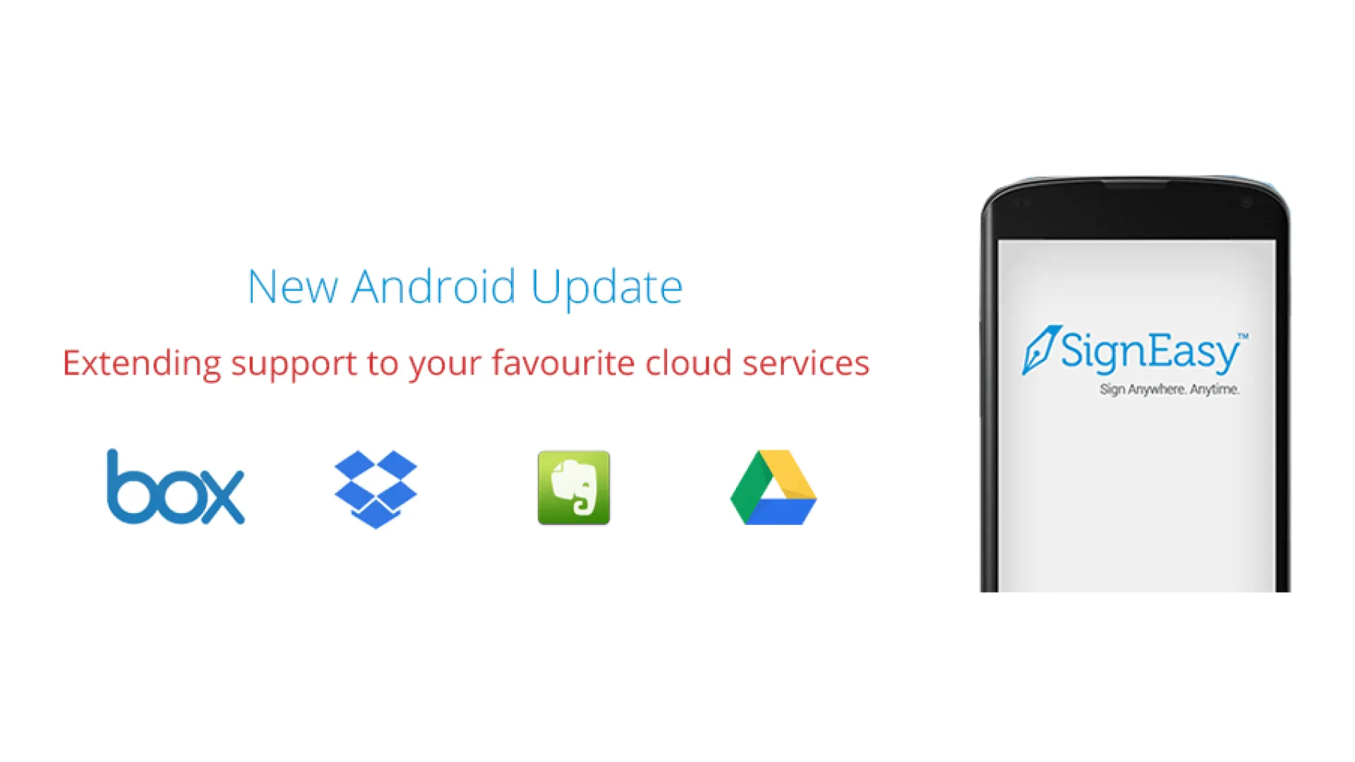 Signeasy brings Google Drive, Dropbox and Evernote Integration to its Android App