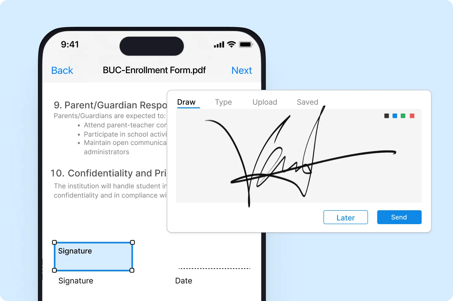 Sign from anywhere, on your preferred device