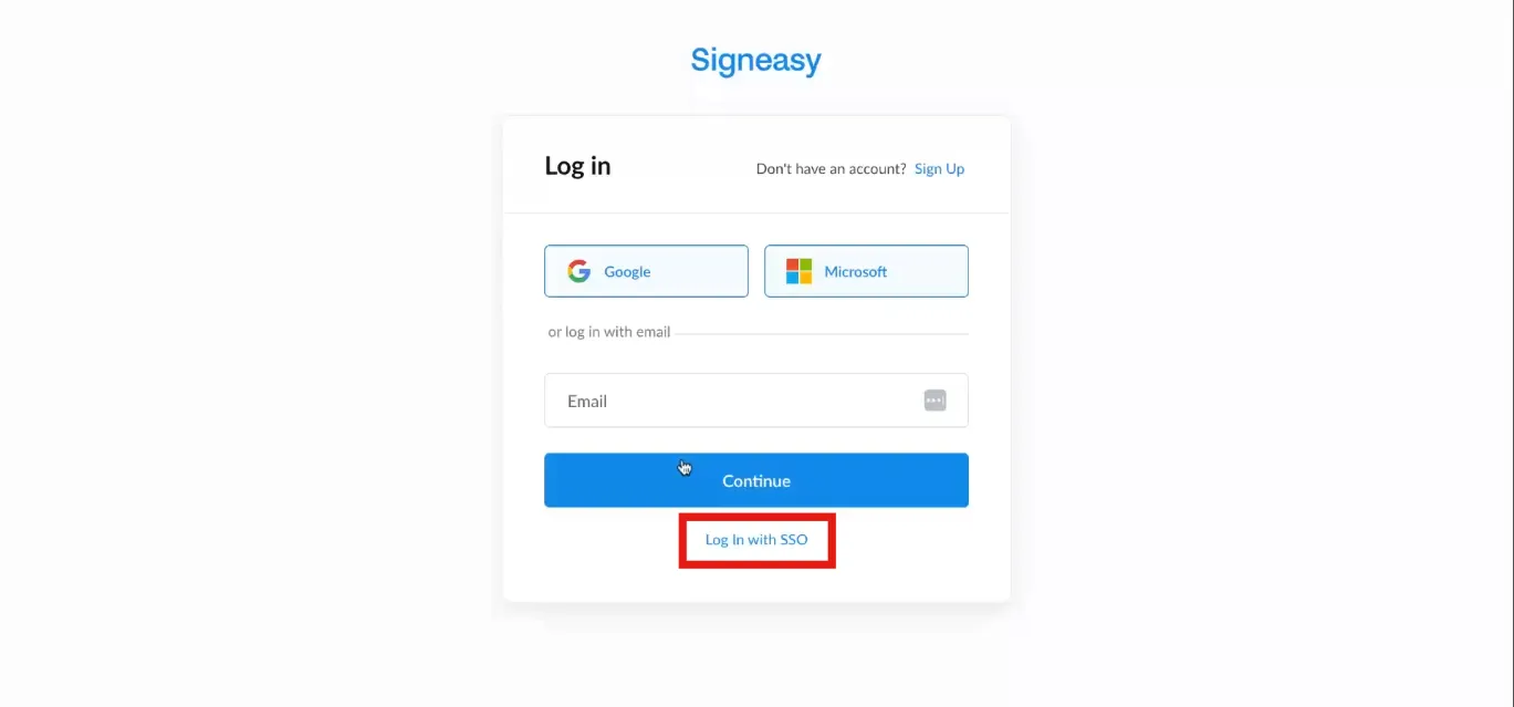 Login to Signeasy with SSO
