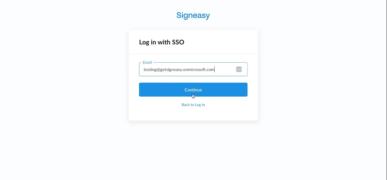 Add email address to login Signeasy with SSO