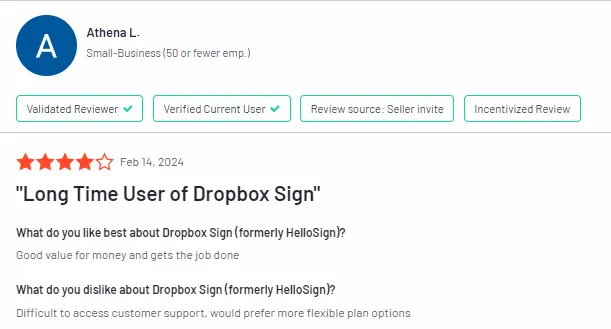 Dropbox Sign poor support