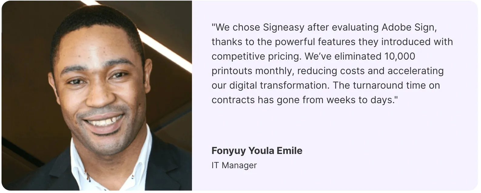 Signeasy testimonial