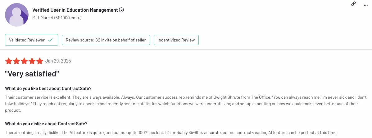 ContractSafe G2 review