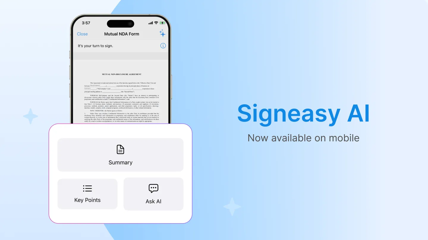 Signeasy AI on mobile: Smarter contract reviews on the go