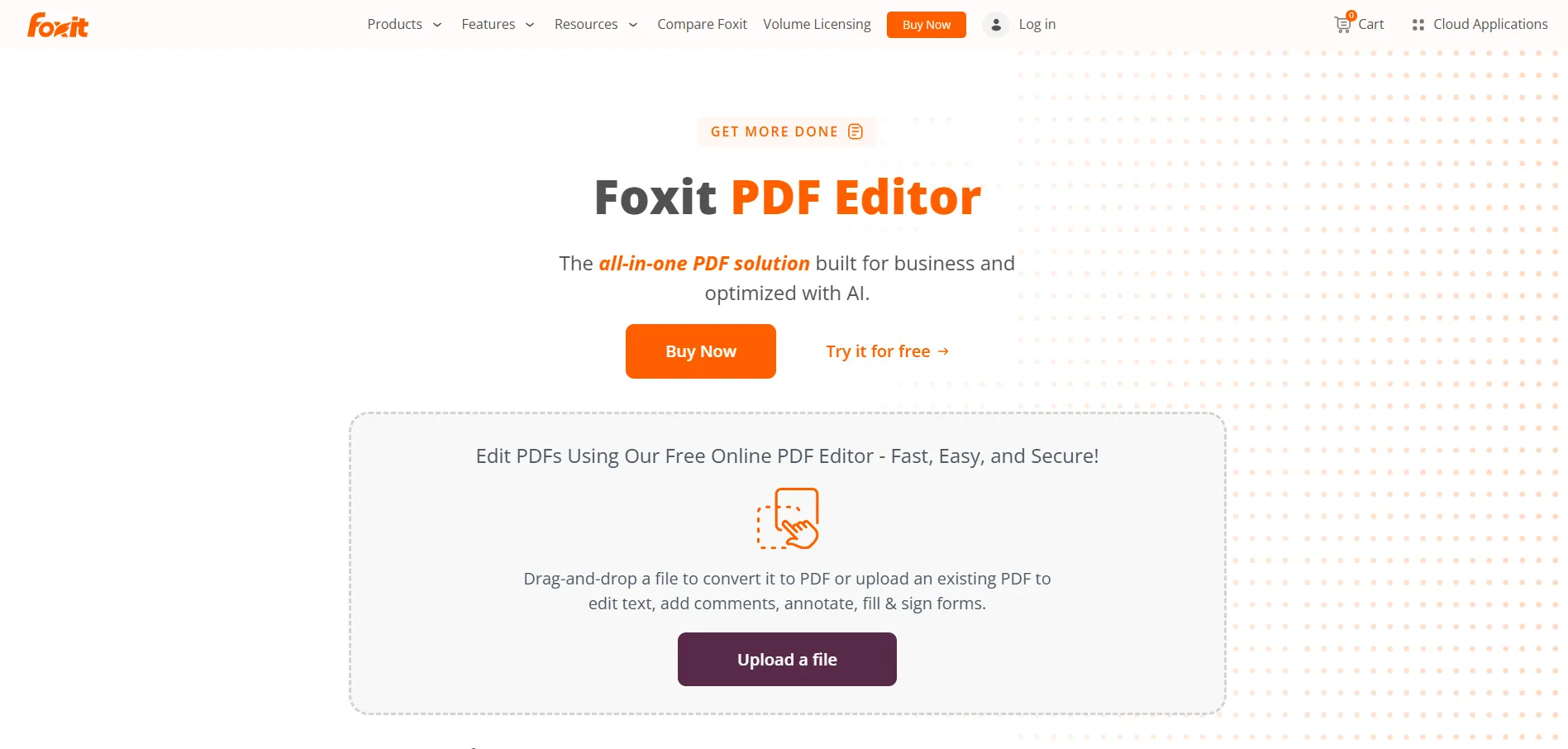 Foxit PDF Editor+ Homepage