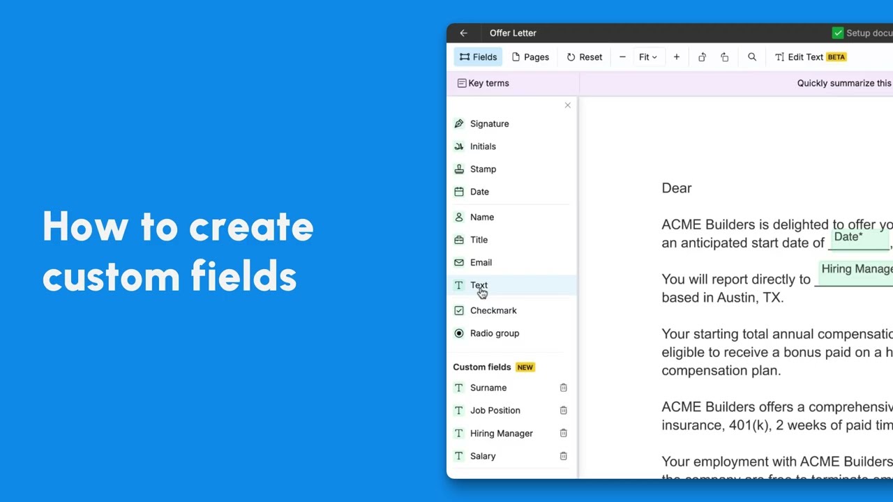How to create custom fields