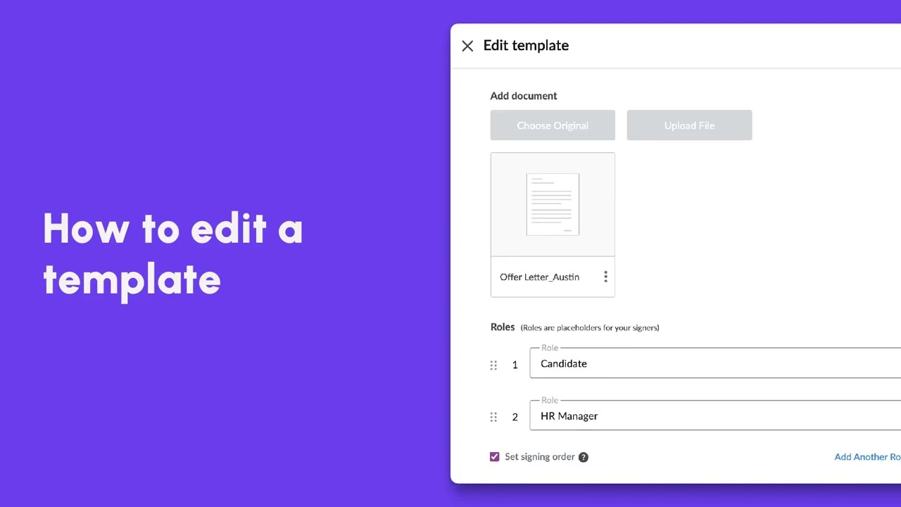Signeasy: How to edit a template