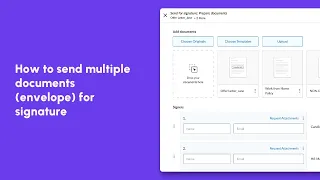 Signeasy: How to send multiple documents envelope for signature