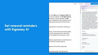 How to set renewal reminders using Signeasy AI