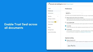 How to enable Trust Seal across all documents