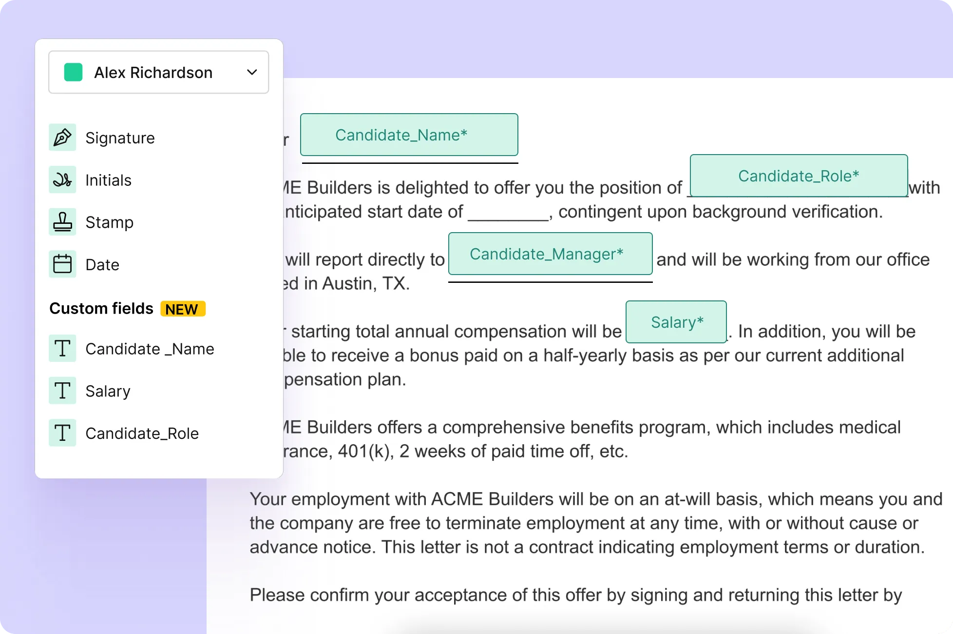 Configure reusable templates