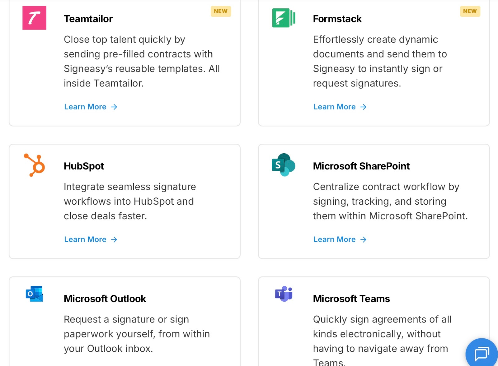 Signeasy integrations