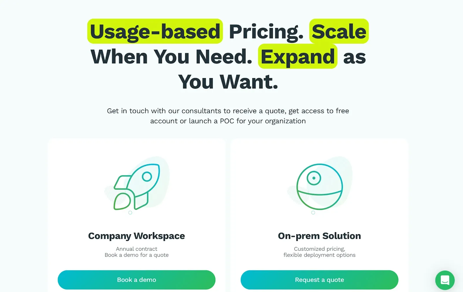 Avokaado’s pricing page