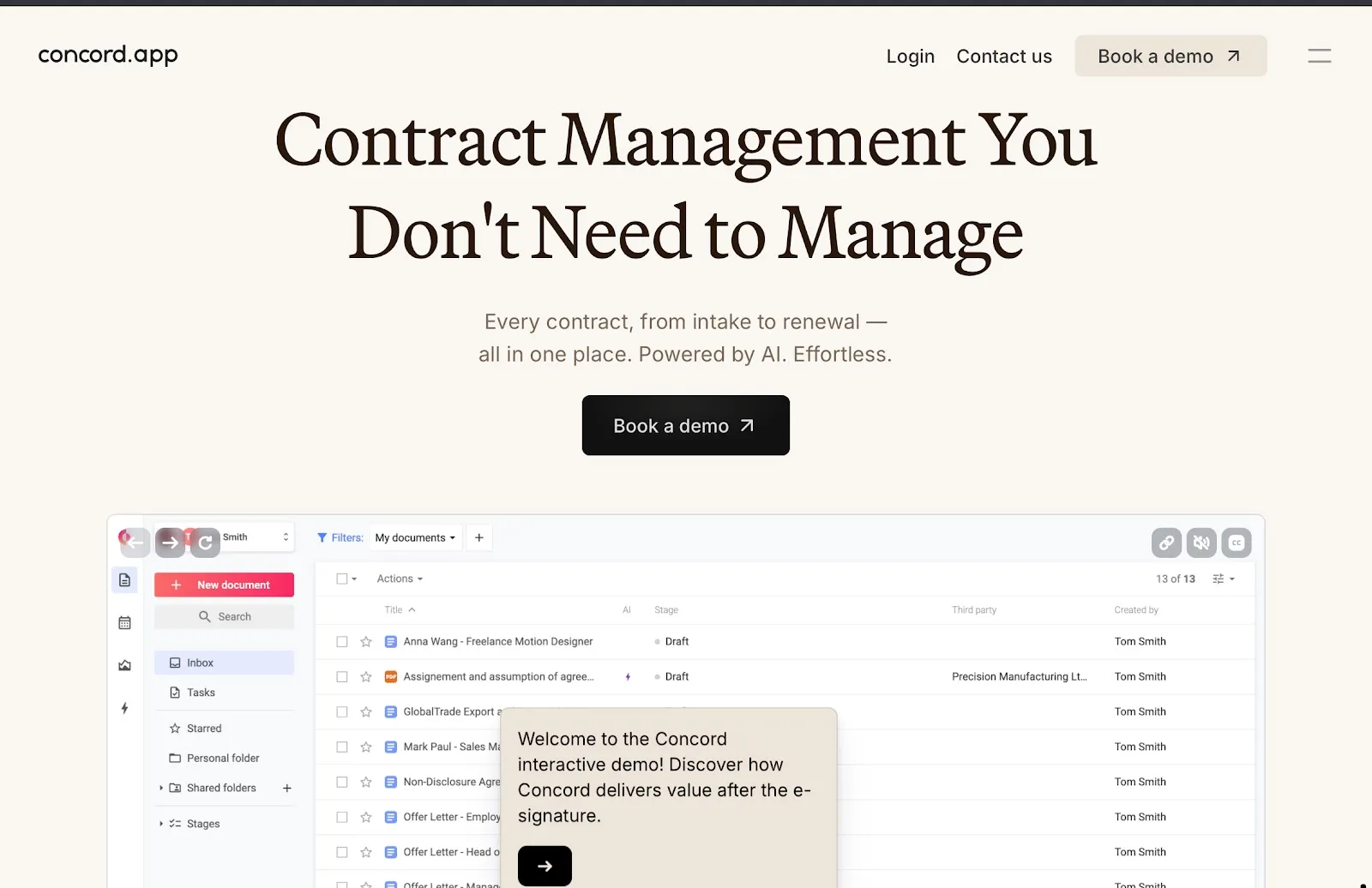 Concord’s homepage
